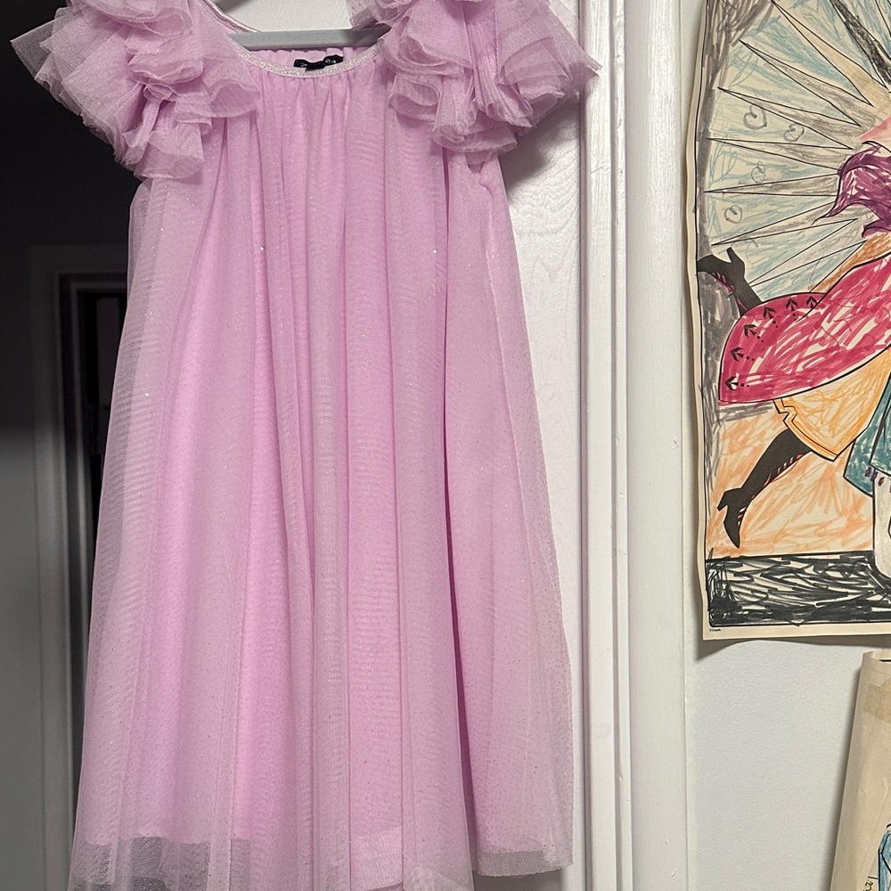 Zunie Pink Glittery girls dress size 7 - Picture 3 of 4